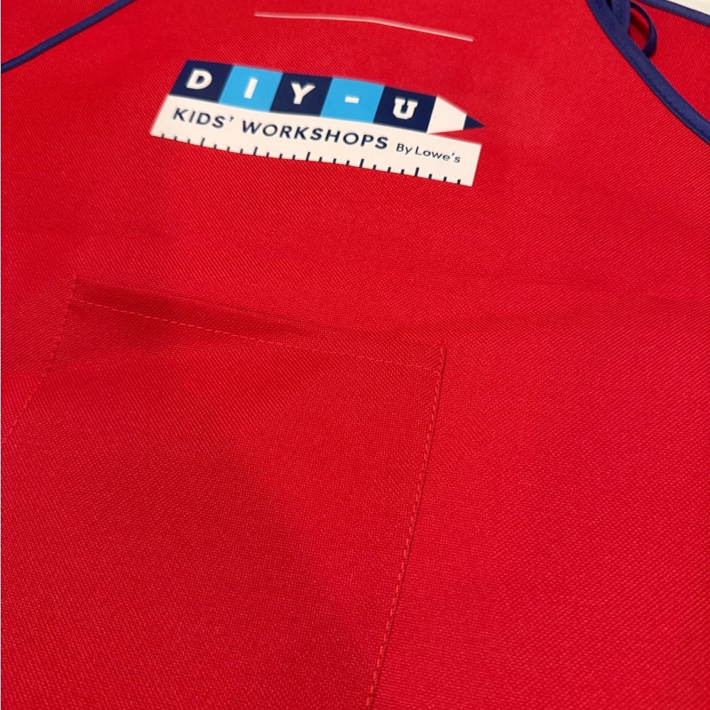 DIY-U Kids' Workshops Red Apron